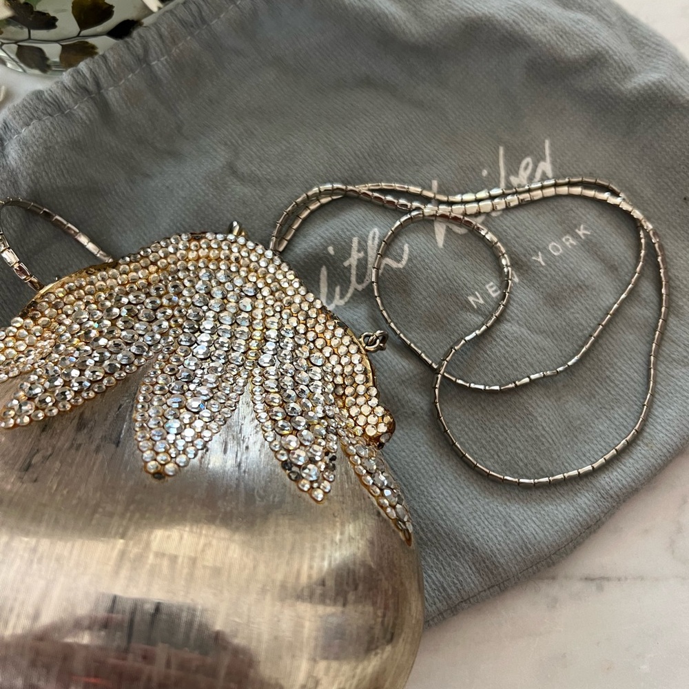 RARE JUDITH LEIBER VINTAGE GOLD WITH CRYSTALS EVENING BAG